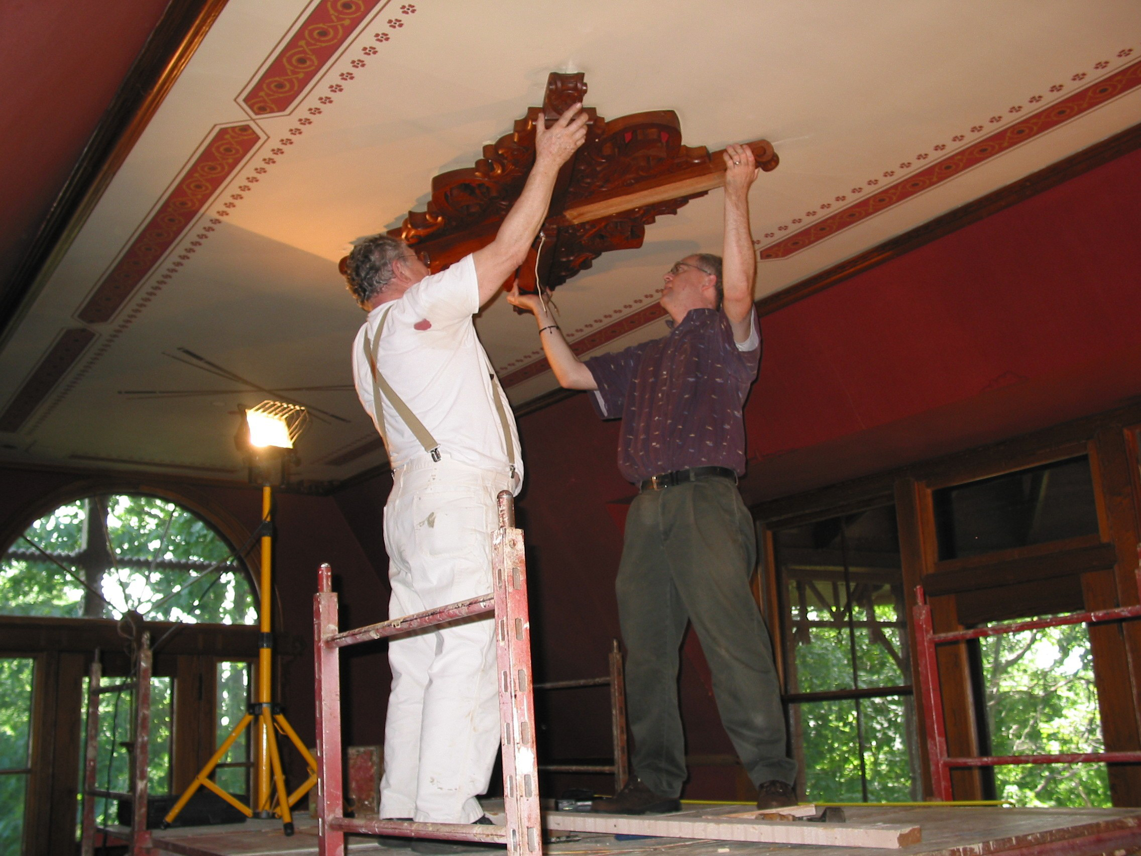 click to see item Billiard room restoration