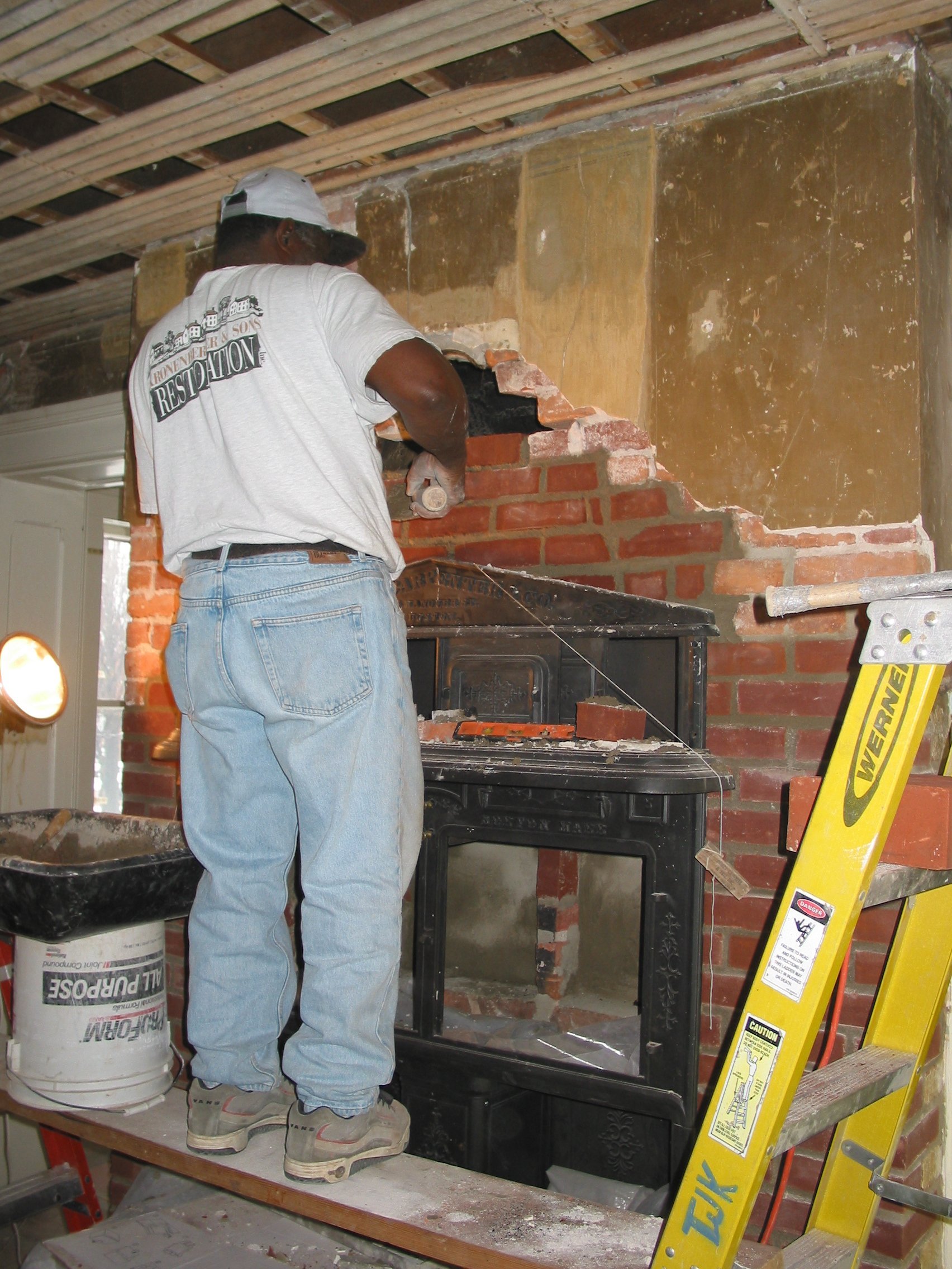 click to see item Restoration work in Kitchen/Servant's Wing